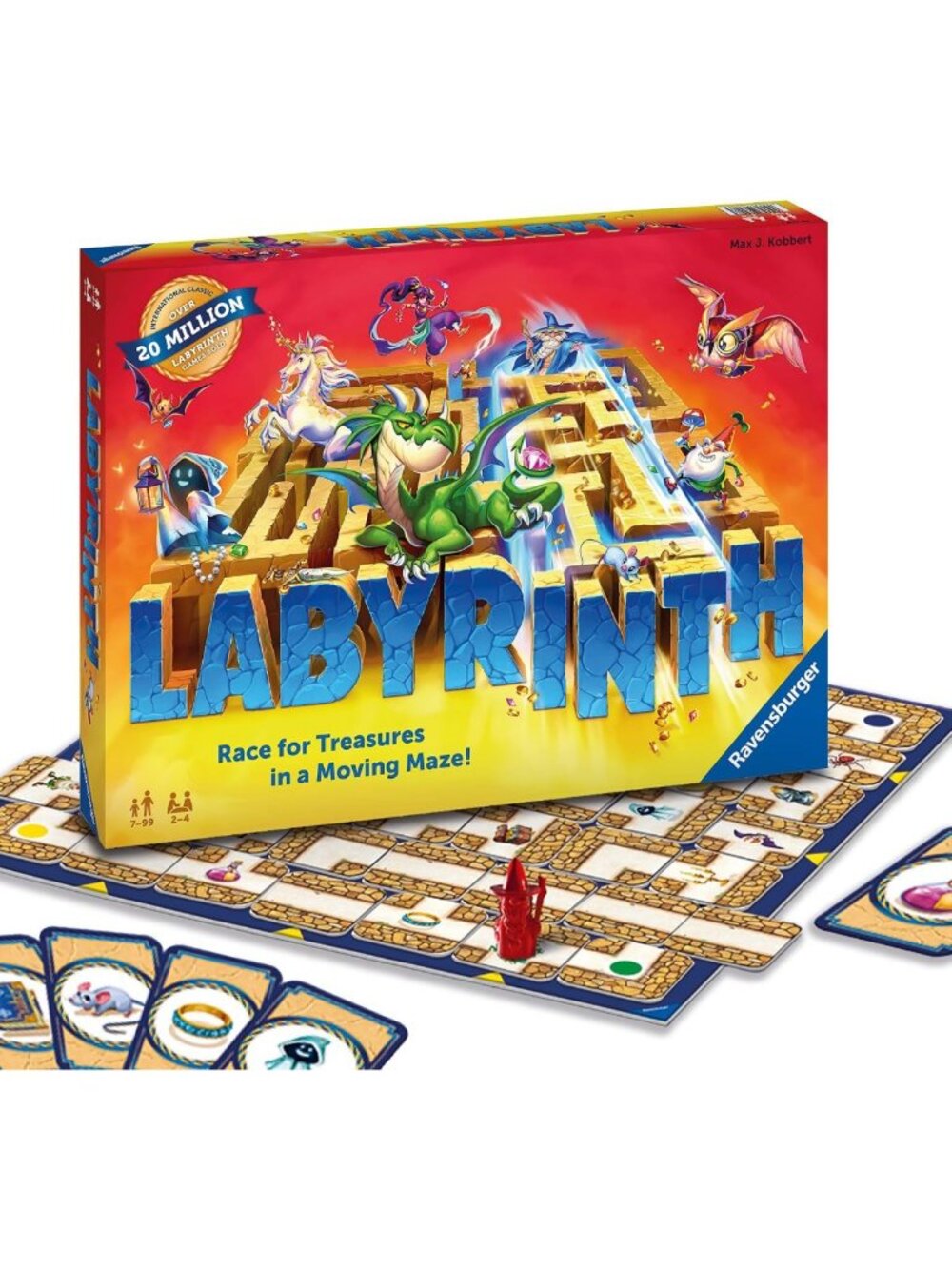 Strategic Maze Board Game for Family Fun - Find Treasures & Block Opponents